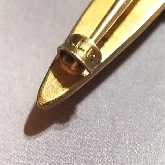 10kt TOP 1910s George L. Paine Bohemian Garnet Persian Turquoise Brooch - Picture 7 of 8